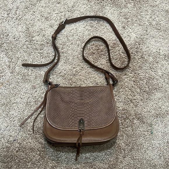 The Sak Bags The Sak Playa Saddle Bag Leather Reptile Skin Embossed Flap Poshmark